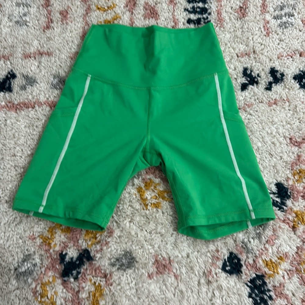 Aerie Offline Collection green biker shorts